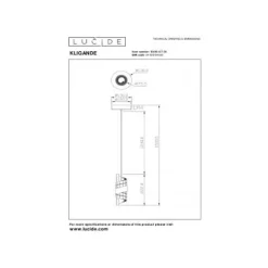 Lucide KLIGANDE Hanglamp-Zwart-Ø13-LED-9W-2700K-Acryli. New