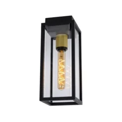 Lucide LAURENS Plafonnière Buiten-Zwart-1xE27-15W-IP54 Online