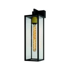 Lucide LAURENS Wandlamp Buiten-Zwart-1xE27-40W-IP54-Glas Discount
