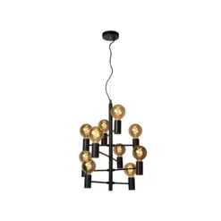 Lucide LEANNE - Hanglamp - Ø 65 cm - 10xE27 - Zwart Hot