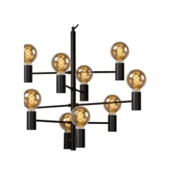 Lucide LEANNE - Hanglamp - Ø 65 cm - 10xE27 - Zwart Hot
