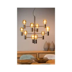 Lucide LEANNE - Hanglamp - Ø 65 cm - 10xE27 - Zwart Hot