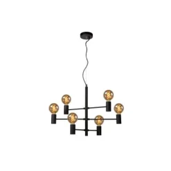 Lucide LEANNE - Hanglamp - 6xE27 - Zwart Outlet