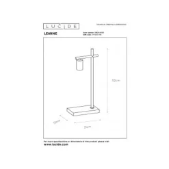 Lucide LEANNE Tafellamp E27/40W Zwart Outlet