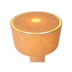 Lucide LEEROY Tafellamp-Taupe-1xE27-240W-Linnen Clearance