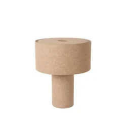 Lucide LEEROY Tafellamp-Taupe-1xE27-240W-Linnen Clearance