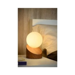 Lucide LEN - Tafellamp - Ø 10 cm - 1xG9 - Hout Online