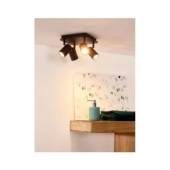 Lucide LENNERT Plafondspot 4x5W/GU10 Mat Zwart Discount