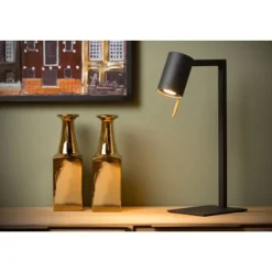 Lucide LESLEY - Bureaulamp - 1xGU10 - Zwart Online
