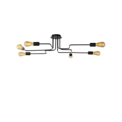 Lucide LESTER Plafondlicht 6xE27 100/75/20cm Zwart New