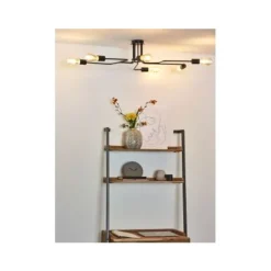 Lucide LESTER Plafondlicht 6xE27 100/75/20cm Zwart New