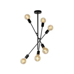 Lucide LESTER Plafonnier 59/59/85 cm E27/60W Zwart