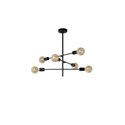 Lucide LESTER Plafonnier 59/59/85 cm E27/60W Zwart