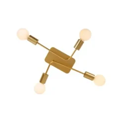 Lucide LESTER Plafonnière-Mat Go.-4xE27-40W-Metaal Outlet