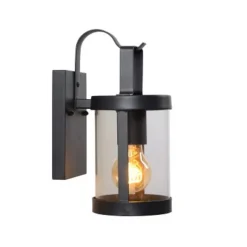 Lucide LINDELO - Wandlamp Buiten - 1xE27 - IP23 - Zwart Discount