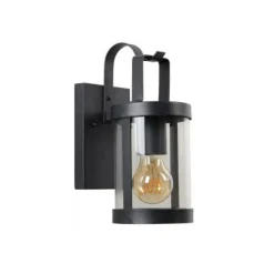 Lucide LINDELO - Wandlamp Buiten - 1xE27 - IP23 - Zwart