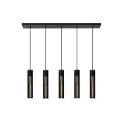 Lucide Lionel - Hanglamp - 5xE27 - Zwart Discount