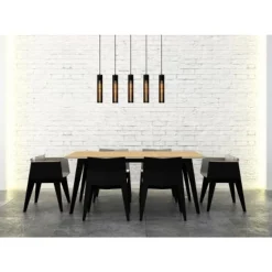 Lucide Lionel - Hanglamp - 5xE27 - Zwart Discount