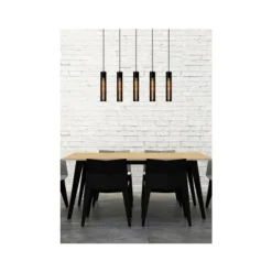 Lucide Lionel - Hanglamp - 5xE27 - Zwart Discount