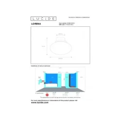 Lucide LORENA - Plafonnière Badkamer - Ø 23 cm - 1xE27 - IP44 - Opaal Hot