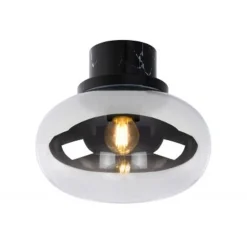 Lucide LORENA - Plafonnière Badkamer - Ø 23 cm - 1xE27 - IP44 - Fumé Discount