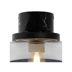 Lucide LORENA - Plafonnière Badkamer - Ø 23 cm - 1xE27 - IP44 - Fumé Discount