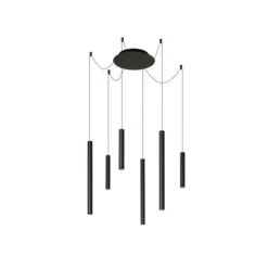 Lucide LORENZ - Hanglamp - LED Dimb. - 6x0,7W 3000K - Zwart Discount
