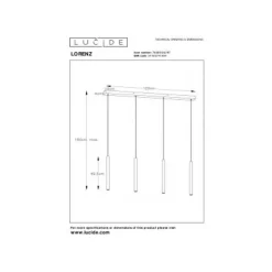 Lucide LORENZ - Hanglamp - LED Dimb. - 4x4W 3000K - Roest bruin Best