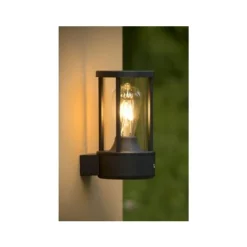 Lucide LORI - Wandlamp Buiten - Ø 12 cm - 1xE27 - IP44 - Antraciet