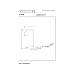 Lucide LORIN - Tafellamp - 1xE27 - Zwart Hot