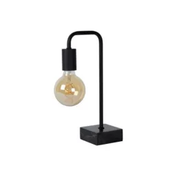 Lucide LORIN - Tafellamp - 1xE27 - Zwart Hot