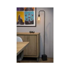 Lucide LORIN - Vloerlamp - 1xE27 - Zwart Discount