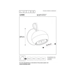 Lucide LUNEX Wandlamp Buiten-Wit-LED Dimb.-2W-3000K-5V Best