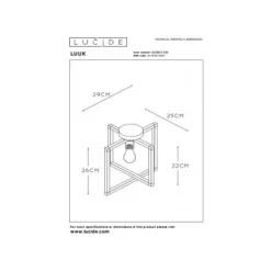 Lucide LUUK Plafonnière-Zwart-1xE27-40W-Metaal Discount