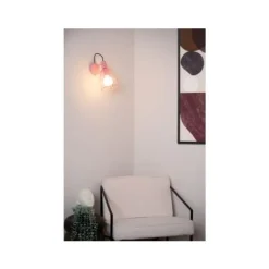 Lucide MACARONS Wandlamp-Roze-1xE27-40W-Metaal New