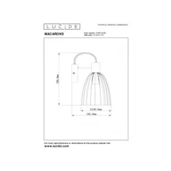Lucide MACARONS Wandlamp-Roze-1xE27-40W-Metaal New
