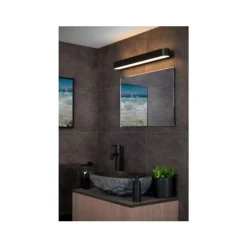 Lucide MADELON - Wandlamp Badkamer - LED - 1x9W 2700K - IP44 - Zwart Best