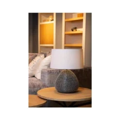 Lucide MADUKA Tafellamp-Zwart-1xE27-40W-Zeegra. Hot