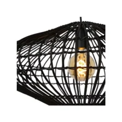 Lucide MAGALI - Hanglamp - Ø 56 cm - 1xE27 - Zwart