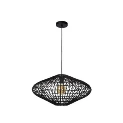 Lucide MAGALI - Hanglamp - Ø 56 cm - 1xE27 - Zwart