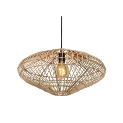 Lucide MAGALI - Hanglamp - Ø 56 cm - 1xE27 - Licht hout
