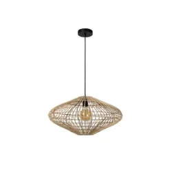 Lucide MAGALI - Hanglamp - Ø 56 cm - 1xE27 - Licht hout
