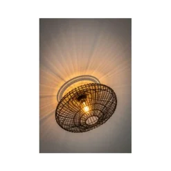 Lucide MAGALI - Plafonnière - Ø 56 cm - 1xE27 - Zwart Online