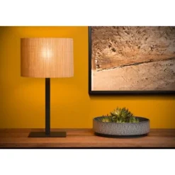 Lucide Magius - Tafellamp - Ø 28 cm - 1xE27 - Licht hout Discount