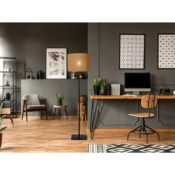 Lucide Magius - Vloerlamp - Ø 42 cm - 1xE27 - Licht hout New