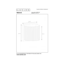 Lucide MAGIUS - Wandlamp - 1xE27 - Licht hout Hot