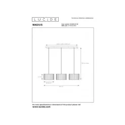 Lucide MAGIUS Hanglamp-Nature.-3xE27-40W-Bamboe Hot