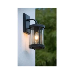 Lucide MAKKUM - Wandlamp Buiten - E27 - IP23 - Zwart Clearance