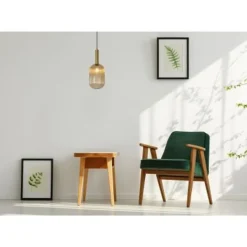 Lucide MALOTO - Hanglamp - Ø 20 cm - 1xE27 - Amber Hot