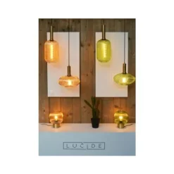 Lucide MALOTO - Hanglamp - Ø 30 cm - 1xE27 - Amber Outlet